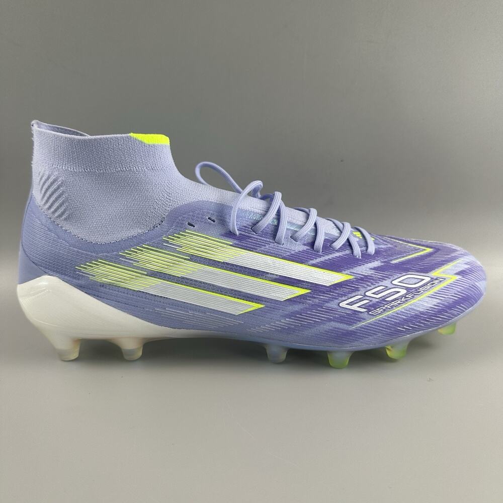 Adidas F50 Sparkfusion Elite Mid FG AG Soccer Cleats Women Size 9.5 Purple NEW